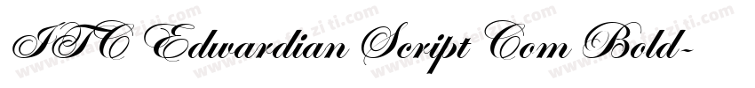 ITC Edwardian Script Com Bold字体转换